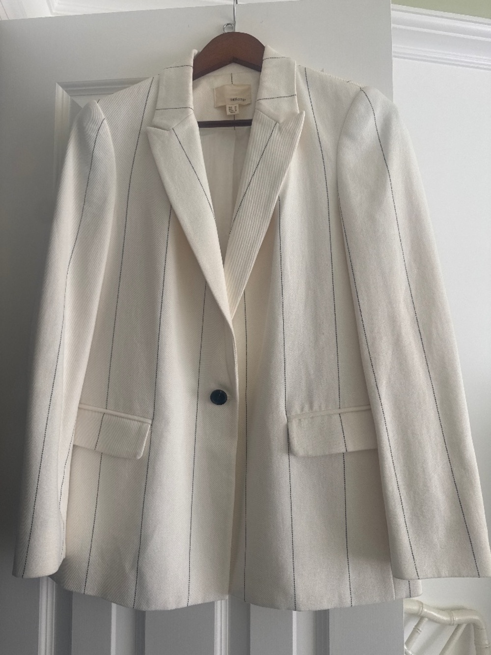 Cream and navy striped Blazer